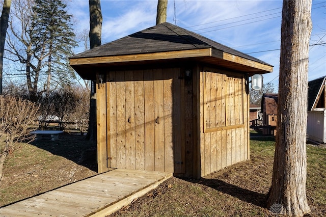 view of outbuilding