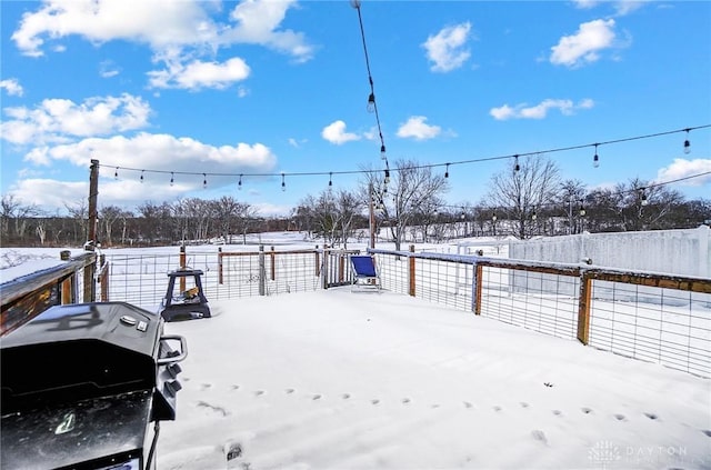 view of snowy yard