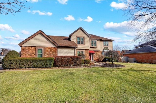 view of property featuring a front yard