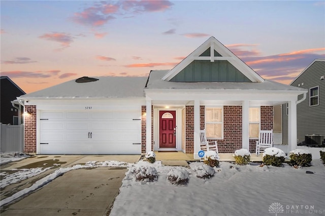 view of front of home featuring a garage