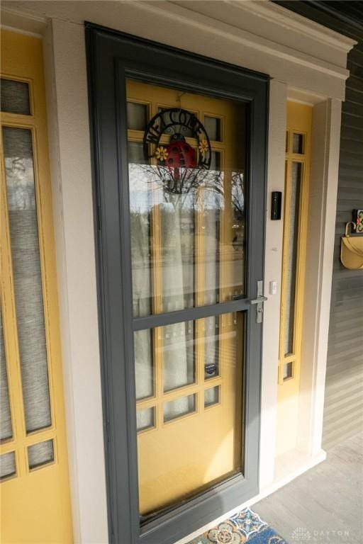 view of doorway to property