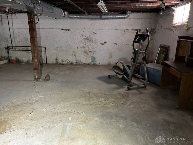 view of basement