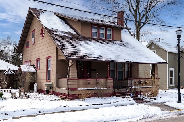 view of front facade featuring a porch