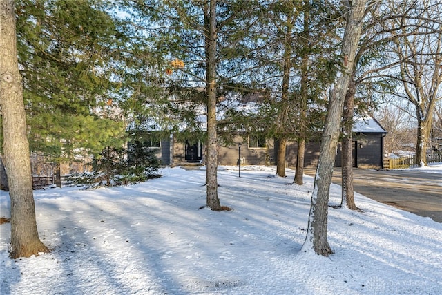 view of snowy yard