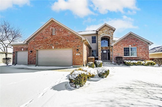 view of property with a garage