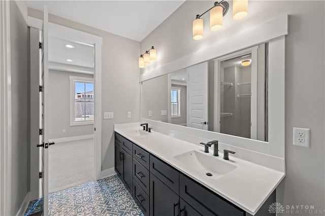 bathroom with vanity