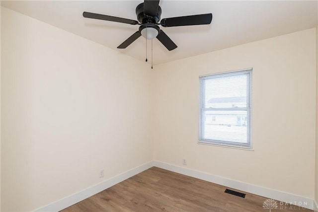 unfurnished room featuring light wood-type flooring