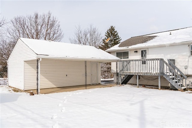 exterior space featuring a deck