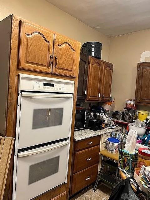 kitchen with double oven