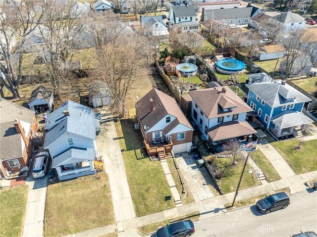 1908 John Glenn Rd, Dayton, OH 45420 - drone / aerial view with a residential view