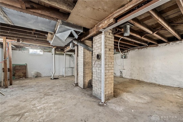 view of basement