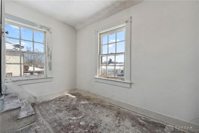 spare room with a wealth of natural light