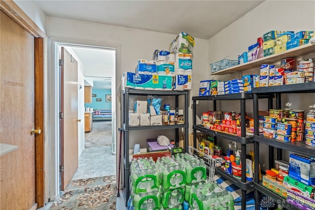 view of pantry