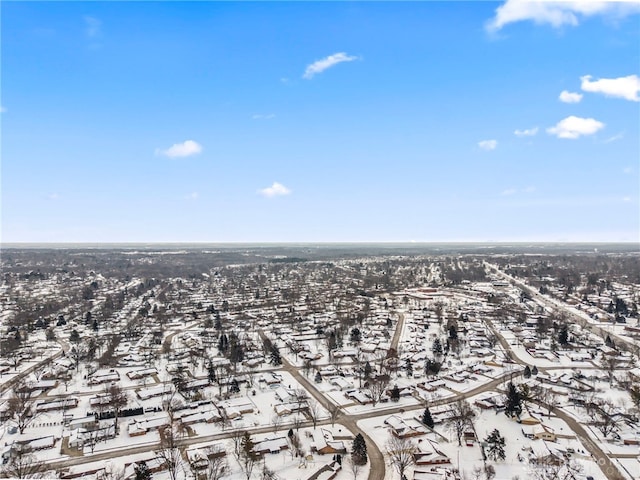 view of snowy aerial view