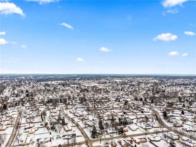 view of snowy aerial view