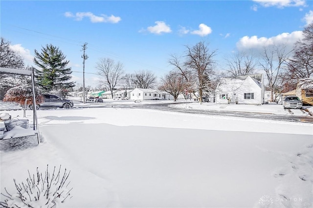 view of snowy yard