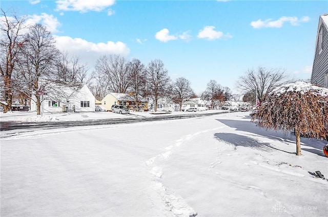 view of snowy yard