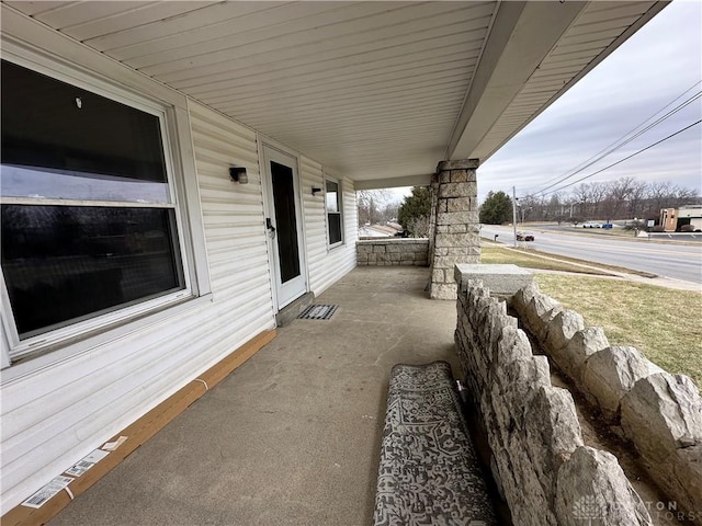 view of patio with a porch