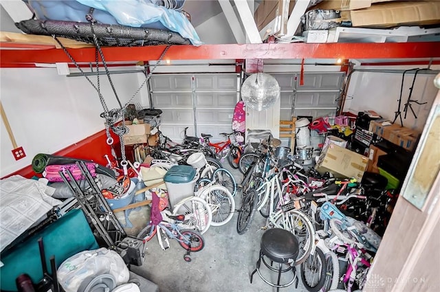 garage with bike storage