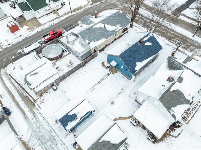 view of snowy aerial view