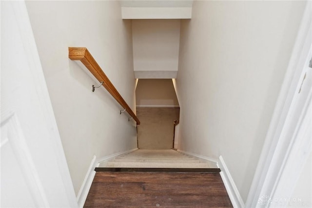 staircase with baseboards