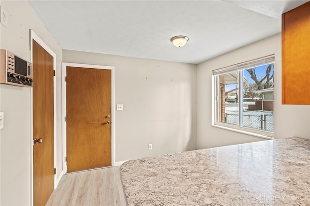 interior space featuring light wood finished floors