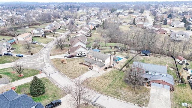 drone / aerial view featuring a residential view