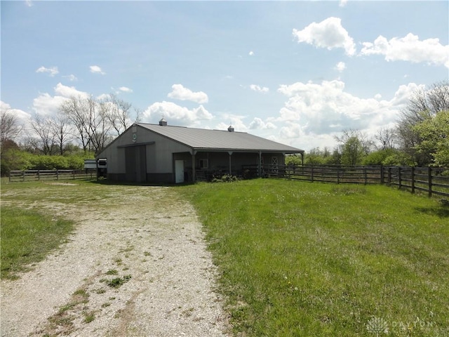 5400 S Iddings Rd, West Milton, OH 45383 - exterior space with an exterior structure, an outbuilding, and a view of rural / pastoral area