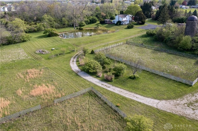5400 S Iddings Rd, West Milton, OH 45383 - aerial overview of property's location with a nearby body of water and rural landscape
