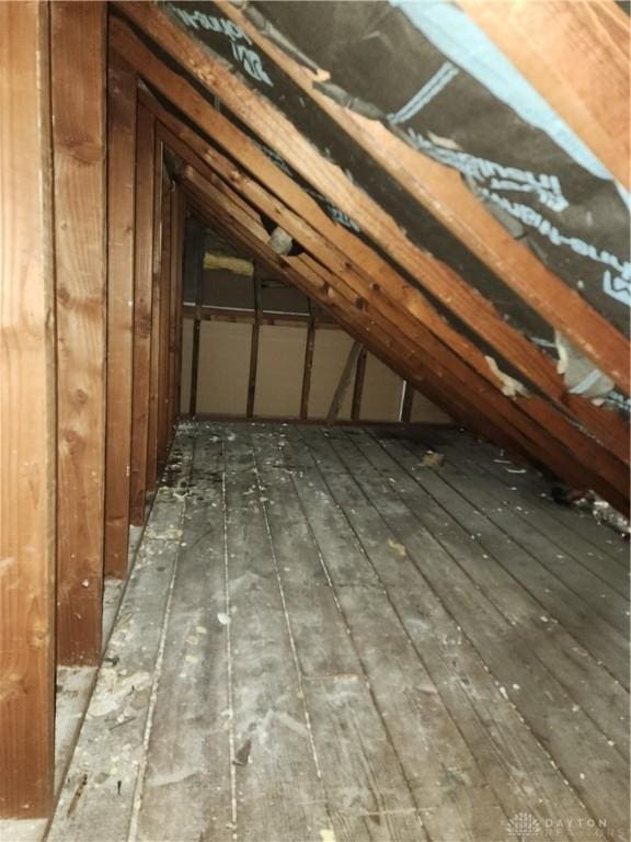 view of attic