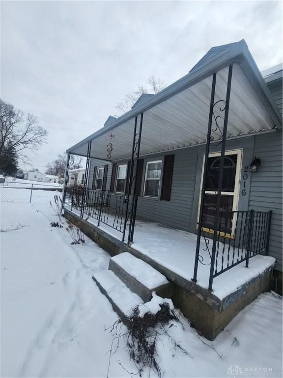 view of front of home with a porch