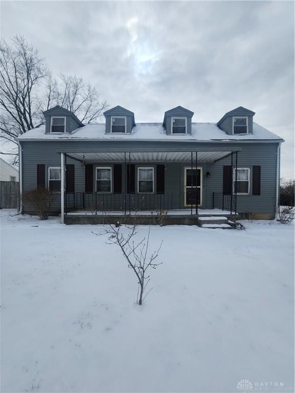 view of front of home with covered porch