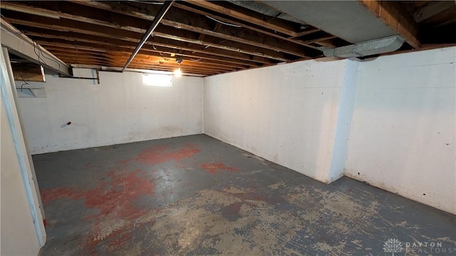 view of basement