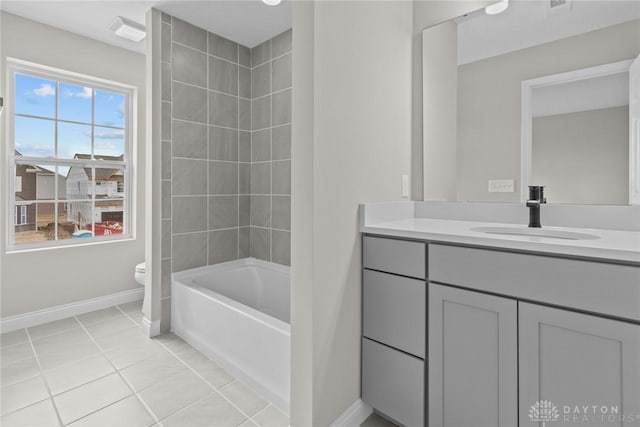 2881 Sky Crossing Dr Unit 55, Beavercreek, OH 45434 - full bath with toilet, baseboards, tile patterned floors, and vanity
