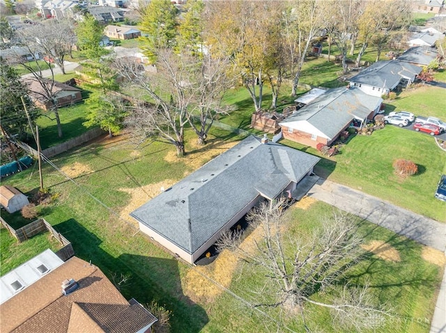 bird's eye view featuring a residential view