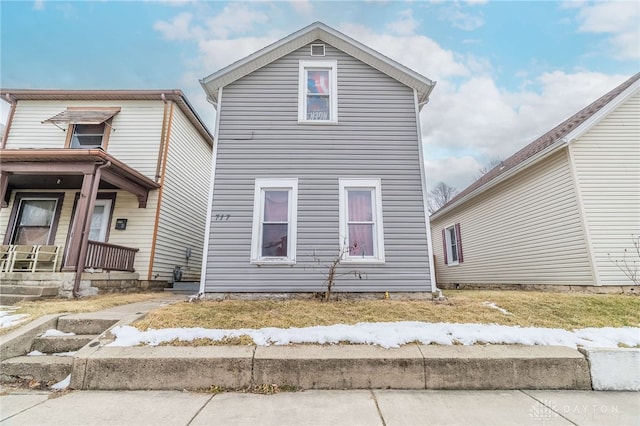 view of front of property with covered porch