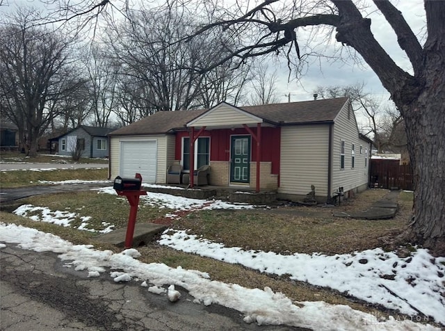 view of front facade with an attached garage