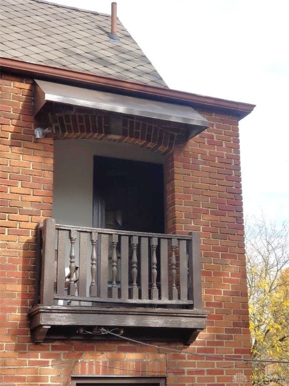 details featuring brick siding