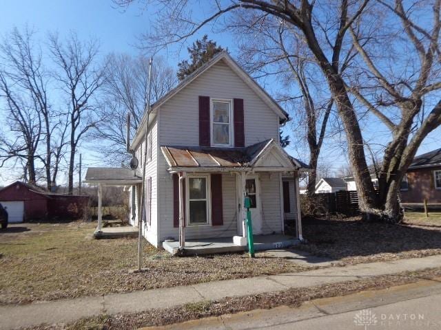 view of front of home with a porch