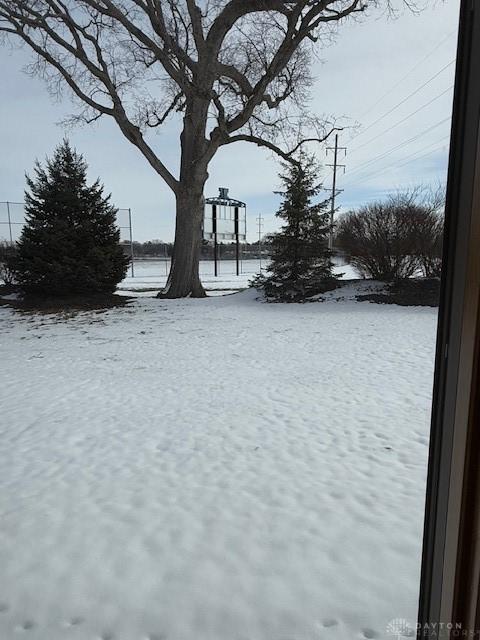 view of snowy yard