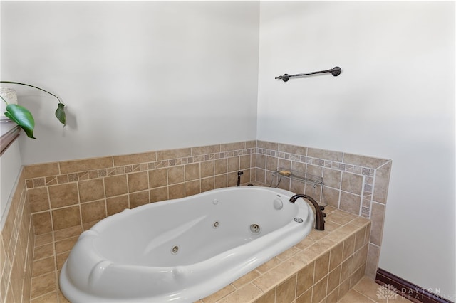 bathroom featuring a jetted tub