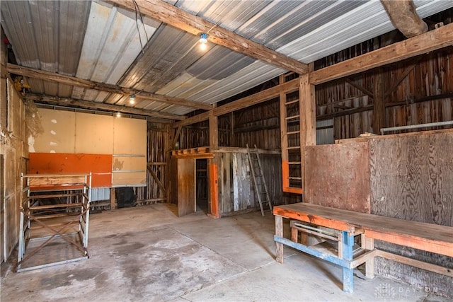 miscellaneous room with concrete flooring