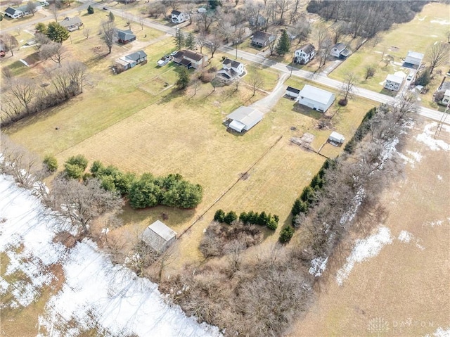 bird's eye view featuring a rural view