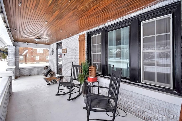 view of patio with covered porch