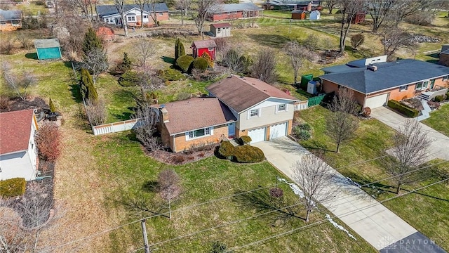 drone / aerial view featuring a residential view