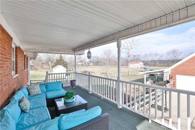 view of patio featuring outdoor lounge area