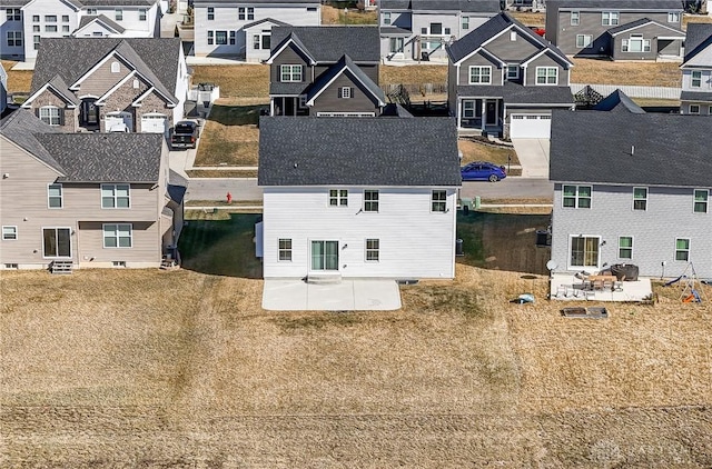 aerial view with a residential view