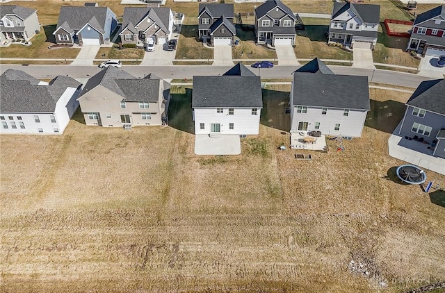 drone / aerial view with a residential view