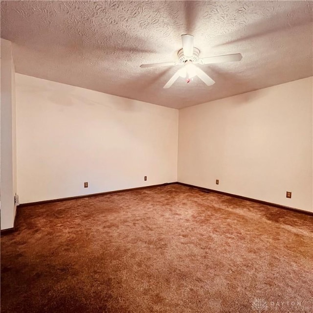 1181/2 Springlake Ave Middle, Unit Middle, Hillsboro, OH 45133 - carpeted empty room with a ceiling fan and a textured ceiling