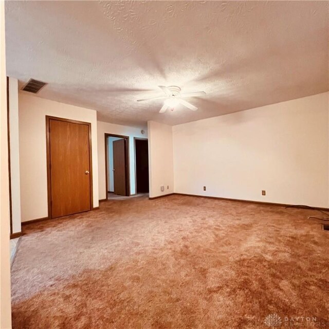 1181/2 Springlake Ave Middle, Unit Middle, Hillsboro, OH 45133 - carpeted empty room with ceiling fan and a textured ceiling